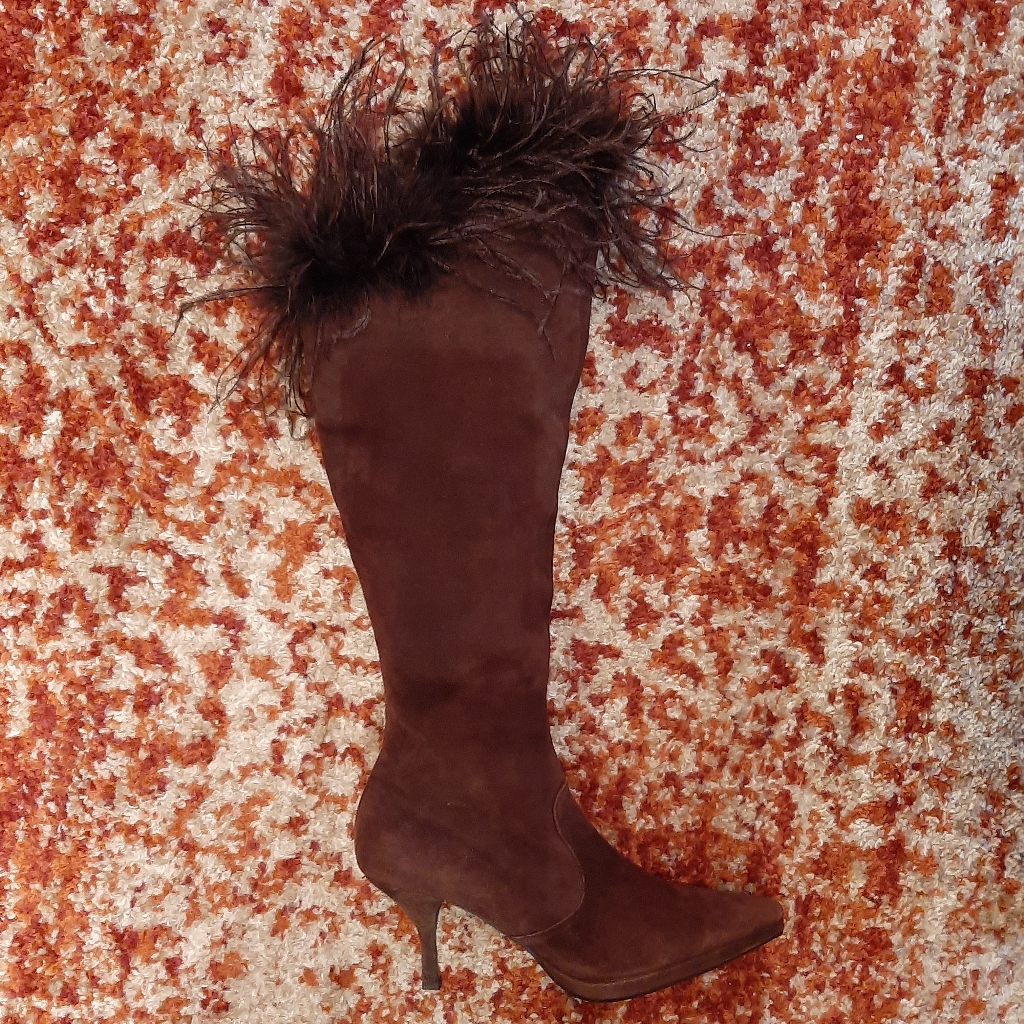 Colin Stuart Suede/ Feather Boots